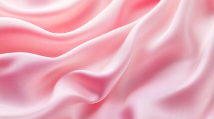 Poster - Soft pink silk fabric background with smooth flowing texture ideal for elegant design and artistic projects.