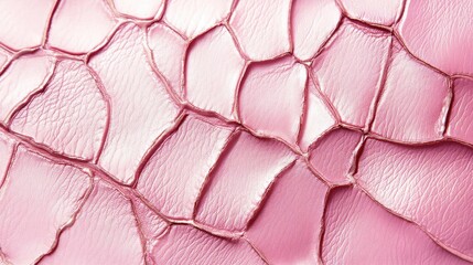 Poster - Textured pink leather background with a detailed cracked surface pattern ideal for fashion and interior design concepts