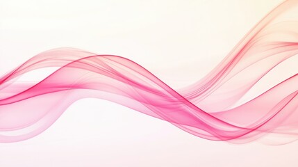 Poster - Soft pink flowing smoke waves creating a tranquil abstract background for design projects and artistic presentations.