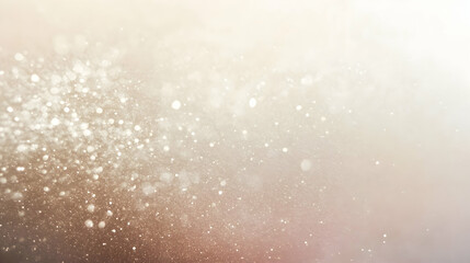 Canvas Print - mist particles shimmering gently against a pale beige and rose backdrop, brightly illuminated for fi