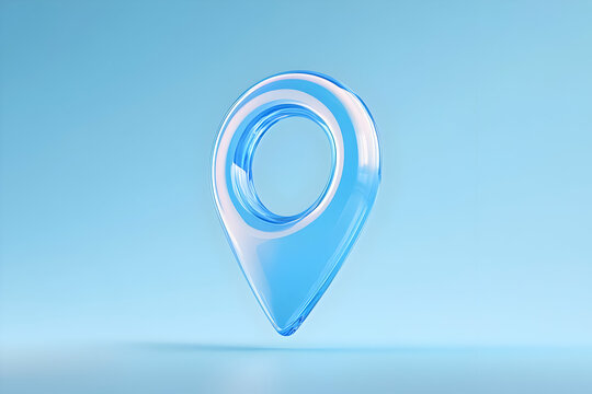 Glass Location Pointer 3D Render