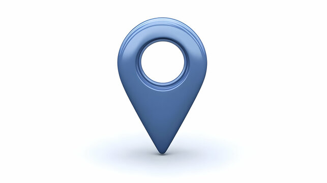 3D Blue Location Pin Icon