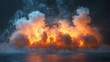 © Juan - Explosive fiery cloud against a dark background