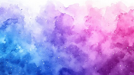 Wall Mural - Abstract watercolor galaxy background with pink, purple, and blue hues.
