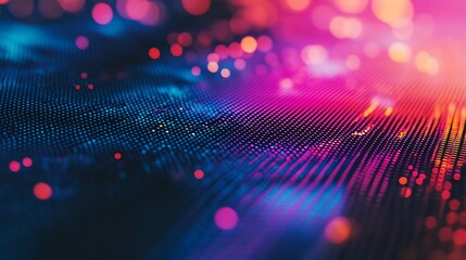 Leinwandbilder - Vibrant Colorful Abstract Bokeh Lights on Textured Surface with Dynamic Pattern : Generative AI