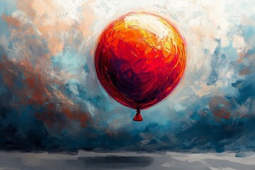 Wall Mural - The Balloon About to Burst, Panic Disorder