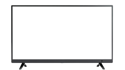 flat screen television with transparent screen for placing image. isolated on transparent background