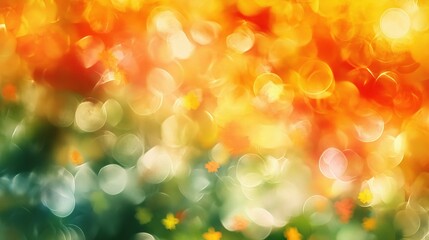 Wall Mural - Bright Abstract Spring Background with Blurred Blooming Shapes