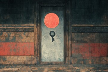 Wall Mural - The Frozen Keyhole, Social Anxiety Disorder