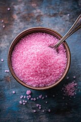 Canvas Print - Pink Sugar Bowl with Spoon