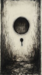 Wall Mural - The Frozen Keyhole, Social Anxiety Disorder