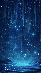 Wall Mural - a very beautiful background of various shooting stars falling across a magnificent starry night, wit