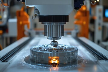 Poster - A close-up view of a machine in a industrial setting