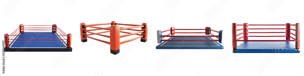 Professional boxing ring isolated on transparent background, PNG die ...