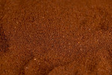 Wall Mural - a large amount of ground coffee powder close  up