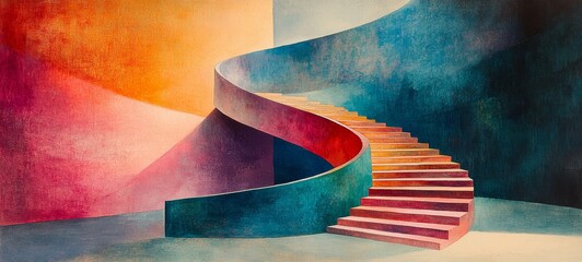 Wall Mural - The Infinite Staircase, Specific Phobias