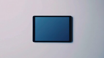 Poster - Modern Black Tablet with Empty Display on Light Horizontal Background