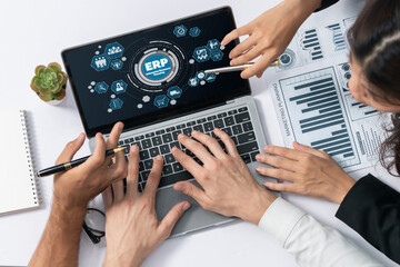 Poster - erp enterprise resource planning software for brisk business to plan the marketing strategy