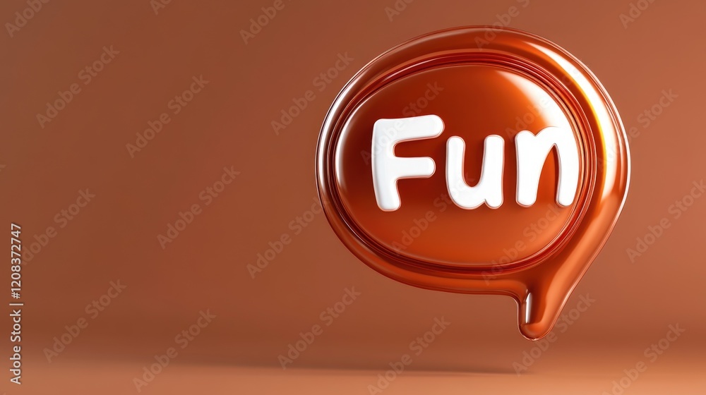 Playful fun concept in a minimalist setting graphic design warm ...