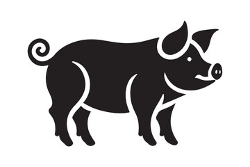 Pig silhouette vector art