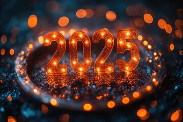 Poster - Close-up shot of multiple lights, suitable for use in advertising or promotional materials