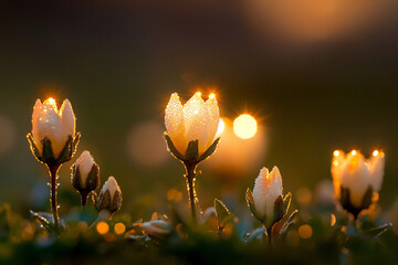  golden hour cherry blossom buds