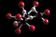 © Kalo - Hydrogen molecules represented digitally in a molecular structure model.