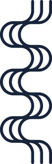 Poster - triple wavy lines are creating an abstract decorative pattern forming an s shape on a white backgrou
