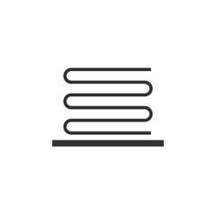 Poster - Cloth stack sign icon. Graphical symbol modern, simple, vector, icon for website design, mobile app, ui. Vector Illustration
