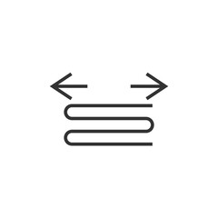 Wall Mural - enlargement of the length of layer sign icon. graphical symbol modern, simple, vector, icon for webs