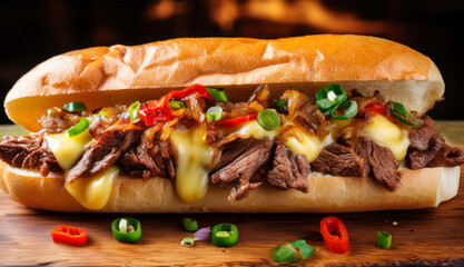 Wall Mural - GeneraDelicious Philly Cheesesteak