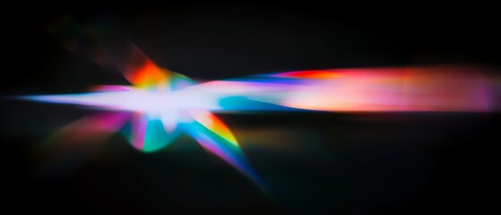 Wall Mural - vibrant light streaks across a dark background, creating an abstract and colorful image.