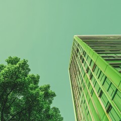 Wall Mural - background for a pitch deck slide talking about making cities greener and more sustainable by building a smart parking solution