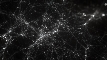 Poster - Glowing Grey Points and Lines in a Network of Data Connections