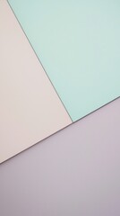 Poster - Geometric pastel colored paper sheets background creating an abstract design with soft light and shadows, ideal for design projects, presentations, websites, and social media content