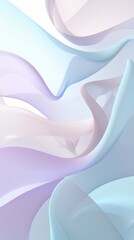Poster - Flowing and folding, smooth pastel-colored transparent fabric creates an enchanting abstract composition filled with gentle curves and soft gradients, evoking a sense of elegance and serenity