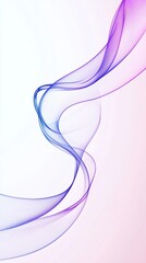 Poster - Smooth purple and blue abstract waves are creating a dynamic and elegant composition on a white background, representing concepts of movement, energy, and modern design