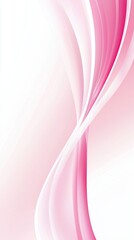 Poster - Smooth, elegant pink and white abstract waves create a dynamic and flowing design on a soft gradient background, conveying a sense of motion and energy