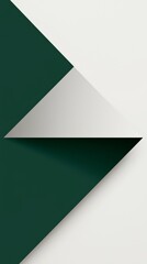 Poster - green and white abstract triangles are creating a dynamic and modern composition with subtle shadows