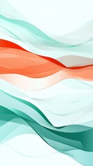 Poster - Smooth elegant curves creating a dynamic and vibrant abstract composition, ideal for backgrounds, presentations, or artistic projects, with a harmonious blend of colors