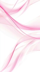 Poster - Smooth pink waves create an elegant and dynamic abstract design on a clean white background, ideal for conveying concepts of fluidity, grace, and modern aesthetics