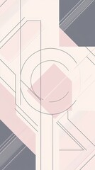 Poster - modern abstract background featuring overlapping geometric shapes like circles, squares, and hexagon
