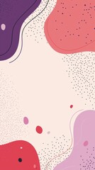 Poster - colorful abstract shapes and dots form a modern, artistic background, offering a vibrant and contemp