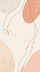 Poster - modern and trendy abstract background showcasing a harmonious blend of pastel colors, organic shapes