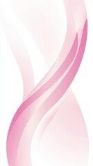Poster - Modern abstract background featuring flowing pink wavy lines gracefully undulating across a clean white canvas, evoking a sense of elegance and dynamic movement