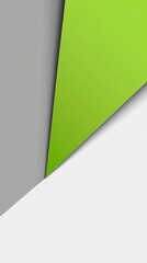 Poster - Green, gray and white geometric shapes intersect, creating a dynamic and modern abstract composition, ideal for backgrounds and design projects