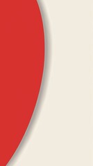 Poster - Red and beige halves create a dynamic visual contrast, with a curved line separating them, adding depth and interest to the composition, making it suitable for various design applications