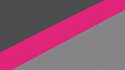 Poster - pink diagonal stripe dividing gray and dark gray backgrounds creating a colorful and modern abstract