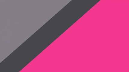 Poster - Minimalist abstract background featuring diagonal stripes in vibrant shades of pink, grey, and dark grey, forming a modern geometric composition with clean lines and bold contrast