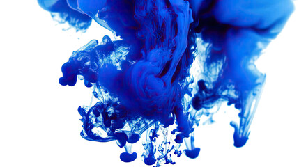 Poster - Blue Smoke Swirls in Water Generative AI